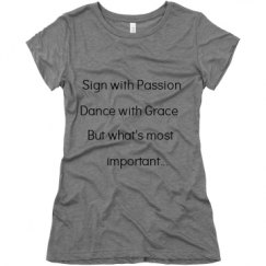 Ladies Slim Fit Super Soft Triblend Tee