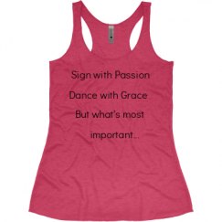 Ladies Slim Fit Super Soft Racerback Triblend Tank