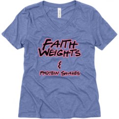 Ladies Relaxed Fit Super Soft Triblend V-Neck Tee