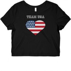 Ladies Slim Fit Crop Top Tee