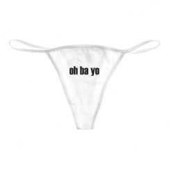 Basic White Thong Underwear