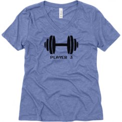 Ladies Relaxed Fit Super Soft Triblend V-Neck Tee