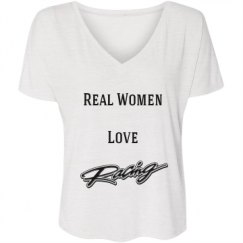 Ladies Flowy Slouchy V-Neck Tee