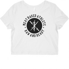 Ladies Slim Fit Crop Top Tee