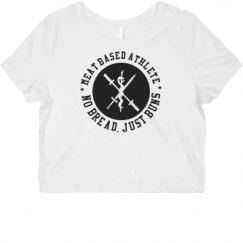 Ladies Slim Fit Crop Top Tee