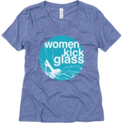 Ladies Relaxed Fit Super Soft Triblend V-Neck Tee