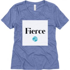 Ladies Relaxed Fit Super Soft Triblend V-Neck Tee