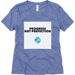 Ladies Relaxed Fit Super Soft Triblend V-Neck Tee