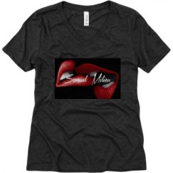 Ladies Relaxed Fit Super Soft Triblend V-Neck Tee