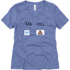 Ladies Relaxed Fit Super Soft Triblend V-Neck Tee