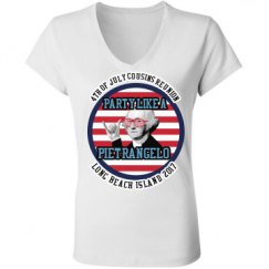 Ladies Slim Fit V-Neck Jersey Tee