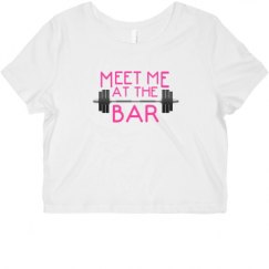 Ladies Slim Fit Crop Top Tee