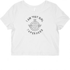 Ladies Slim Fit Crop Top Tee