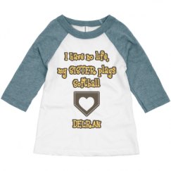 Toddler 3/4 Sleeve Raglan Tee