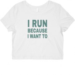 Ladies Slim Fit Crop Top Tee