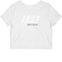 Ladies Slim Fit Crop Top Tee