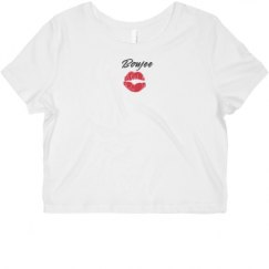 Ladies Slim Fit Crop Top Tee