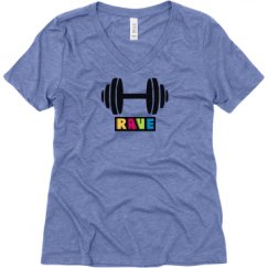 Ladies Relaxed Fit Super Soft Triblend V-Neck Tee