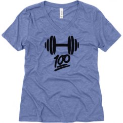 Ladies Relaxed Fit Super Soft Triblend V-Neck Tee