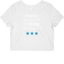 Ladies Slim Fit Crop Top Tee