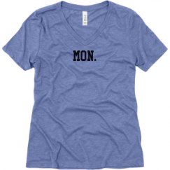 Ladies Relaxed Fit Super Soft Triblend V-Neck Tee