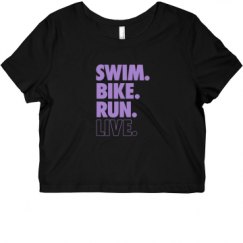 Ladies Slim Fit Crop Top Tee