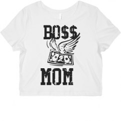 Ladies Slim Fit Crop Top Tee