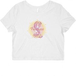 Ladies Slim Fit Crop Top Tee