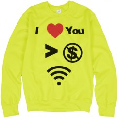 Unisex Neon Crewneck Sweatshirt