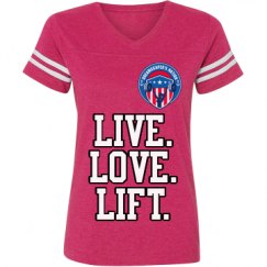 Ladies Relaxed Fit Vintage Sports Tee