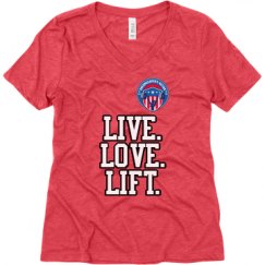 Ladies Relaxed Fit Super Soft Triblend V-Neck Tee