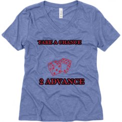 Ladies Relaxed Fit Super Soft Triblend V-Neck Tee