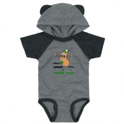 Infant Hooded Raglan Bodysuit with Ears