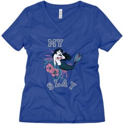 Ladies Relaxed Fit V-Neck Tee