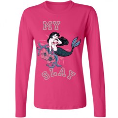 Ladies Relaxed Fit Basic Long Sleeve Tee