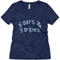Ladies Relaxed Fit V-Neck Tee