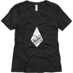 Ladies Relaxed Fit Super Soft Triblend V-Neck Tee