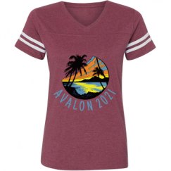 Ladies Relaxed Fit Vintage Sports Tee