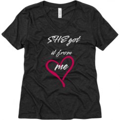 Ladies Relaxed Fit Super Soft Triblend V-Neck Tee