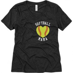 Ladies Relaxed Fit Super Soft Triblend V-Neck Tee