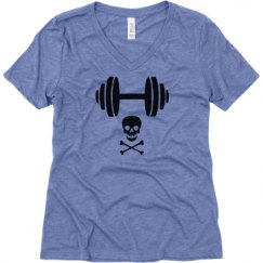 Ladies Relaxed Fit Super Soft Triblend V-Neck Tee