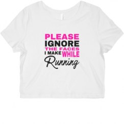 Ladies Slim Fit Crop Top Tee