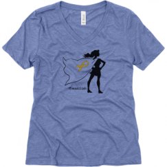 Ladies Relaxed Fit Super Soft Triblend V-Neck Tee