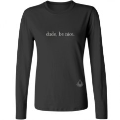 Ladies Relaxed Fit Basic Long Sleeve Tee