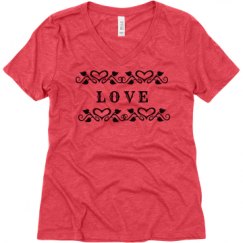 Ladies Relaxed Fit Super Soft Triblend V-Neck Tee