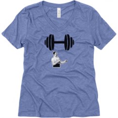 Ladies Relaxed Fit Super Soft Triblend V-Neck Tee