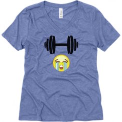 Ladies Relaxed Fit Super Soft Triblend V-Neck Tee