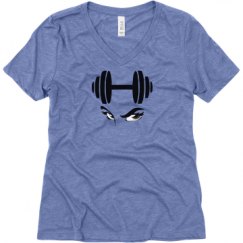 Ladies Relaxed Fit Super Soft Triblend V-Neck Tee