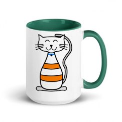 15oz Ceramic Mug with Color Inside