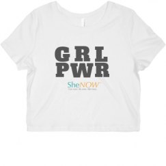 Ladies Slim Fit Crop Top Tee